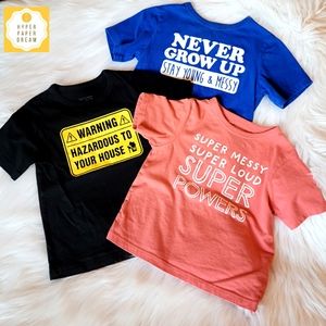🟡4x$20 - Boy's/Toddler Graphic T-shirt Bundle